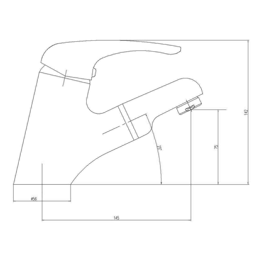 Aqualine - Смесител за умивалник KASIOPEA 14,2 cm, полирано хромово покритие
