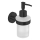 Aqualine - Стенен дозатор за сапун SAMBA 150 матов млечен стъкло/матов черен