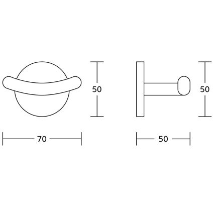 Aqualine - Стенна закачалка за кърпи SAMBA лъскав хром