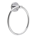 Aqualine - Стенна закачалка за кърпи SAMBA Ø 15,5 см лъскав хром