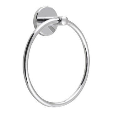 Aqualine - Стенна закачалка за кърпи SAMBA Ø 15,5 см лъскав хром