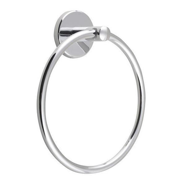 Aqualine - Стенна закачалка за кърпи SAMBA Ø 15,5 см лъскав хром