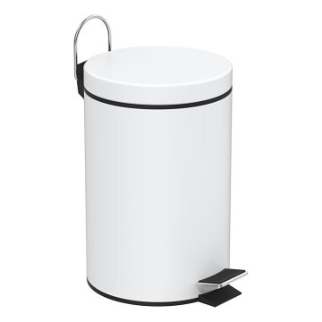 Aqualine - Кош за отпадъци SIMPLE LINE 3 l матово бял