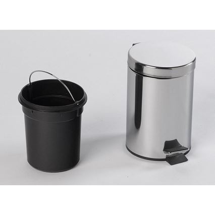 Aqualine - Кош за отпадъци SIMPLE LINE 3 l полиран неръждаем