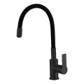 Aqualine - Кран за мивка с гъвкаво рамо LORE матов черен