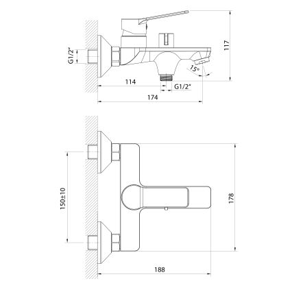 Aqualine - Кранче за баня SINTRA лъскав хром