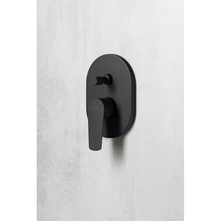 Aqualine - Кранче за душ за скрит монтаж LOTTA матов черен