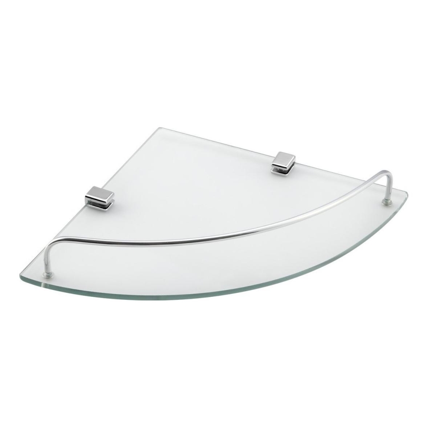 Aqualine - Ъглов душ рафт RUMBA прозрачен стъкло/лъскав хром