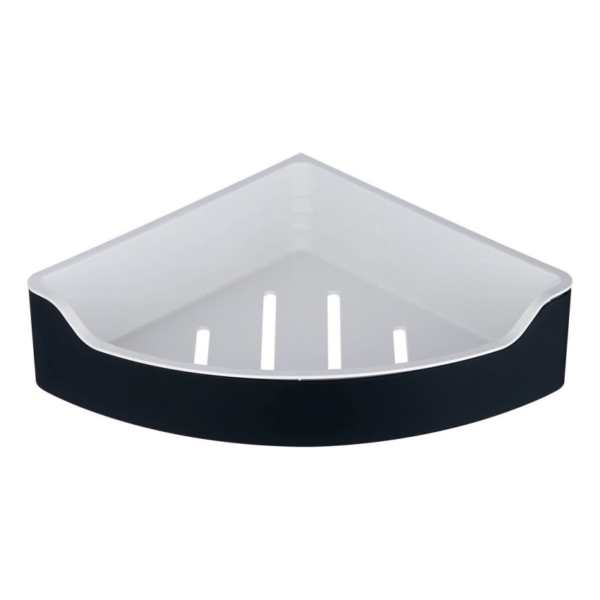 Aqualine - Ъглова рафт за душ SAMBA 21,8x30 см черен