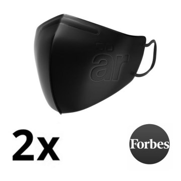 ÄR Антивирусен респиратор - Голямо лого L - ViralOff® 99% - по-ефективен от FFP2 черен 2бр.