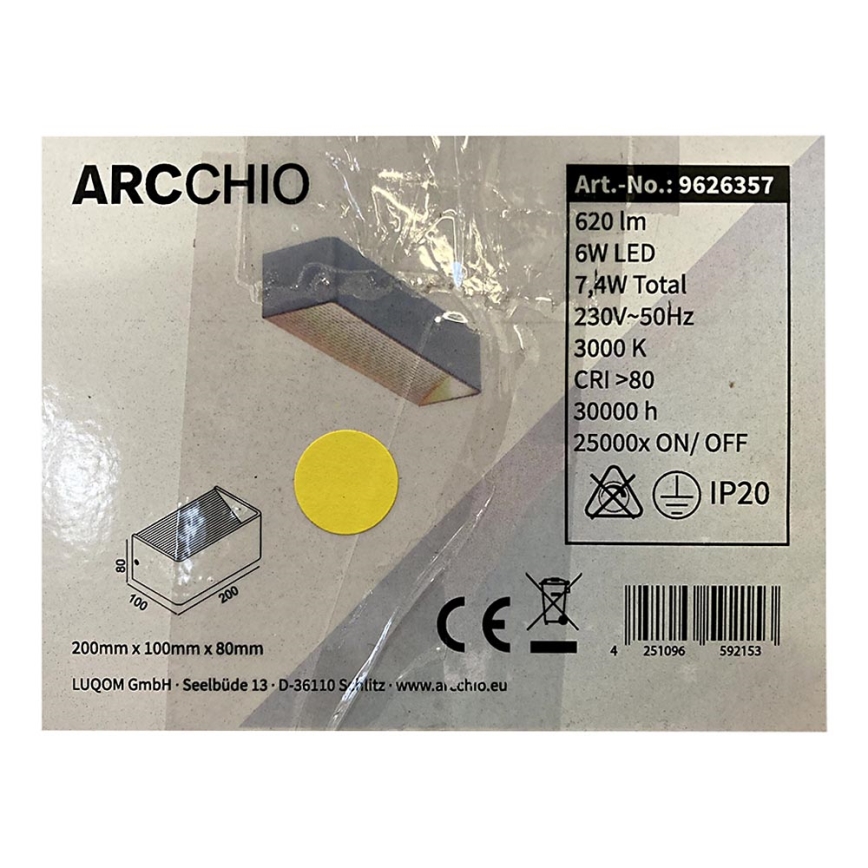 Arcchio - LED Аплик KARAM LED/6W/230V