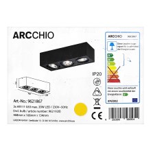 Arcchio - LED Плафониера DWIGHT 3xG53/20W/230V