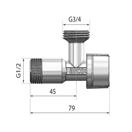 Arco - Кран за пералня лъскав хром