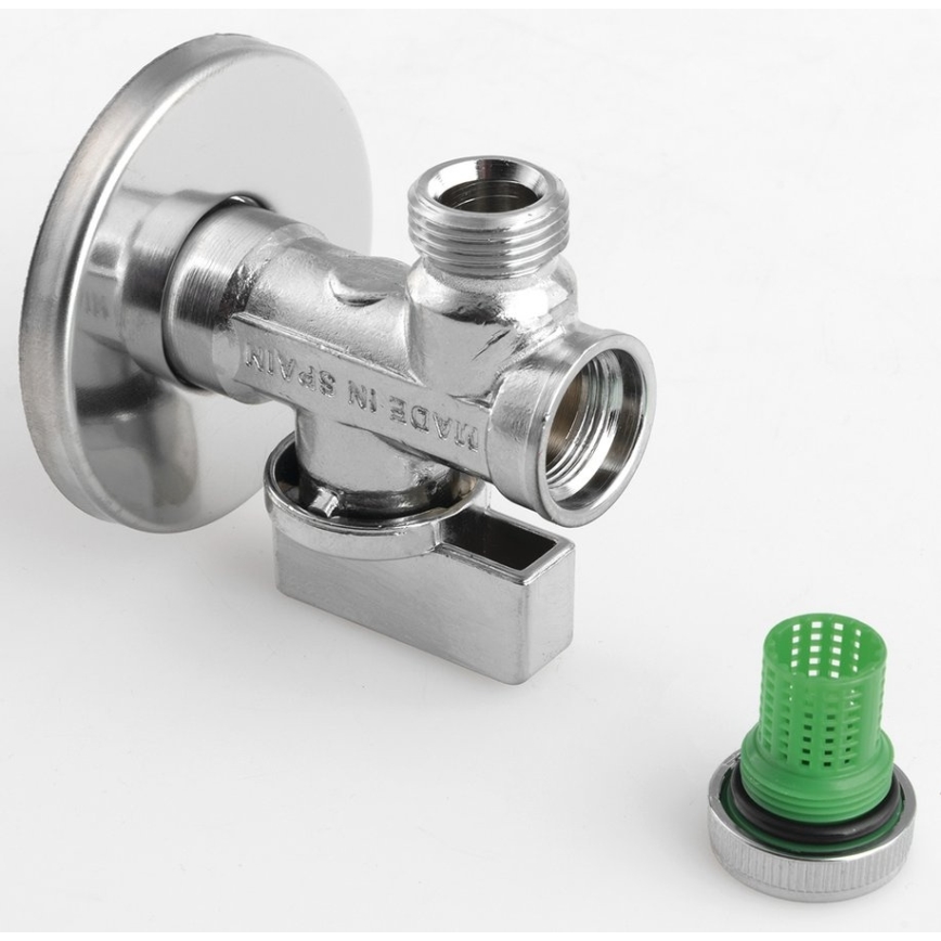 Arco - Ъглов вентил с филтър, полирано хромово покритие