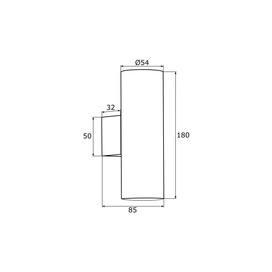 Argon 0909 - Аплик MITOS 2xGU10/5W/230V черен