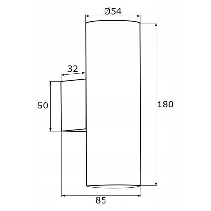 Argon 0910 - Аплик MITOS 2xGU10/5W/230V бял