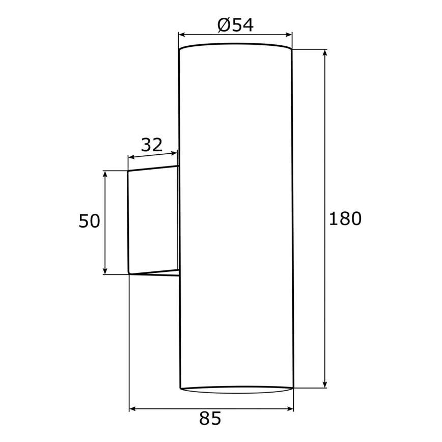 Argon 0912 - Аплик MITOS 2xGU10/5W/230V лъскав хром