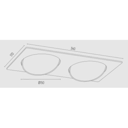 Argon 1046 - Лампа за вграждане OLIMP 2xGU10-AR111/12W/230V бял