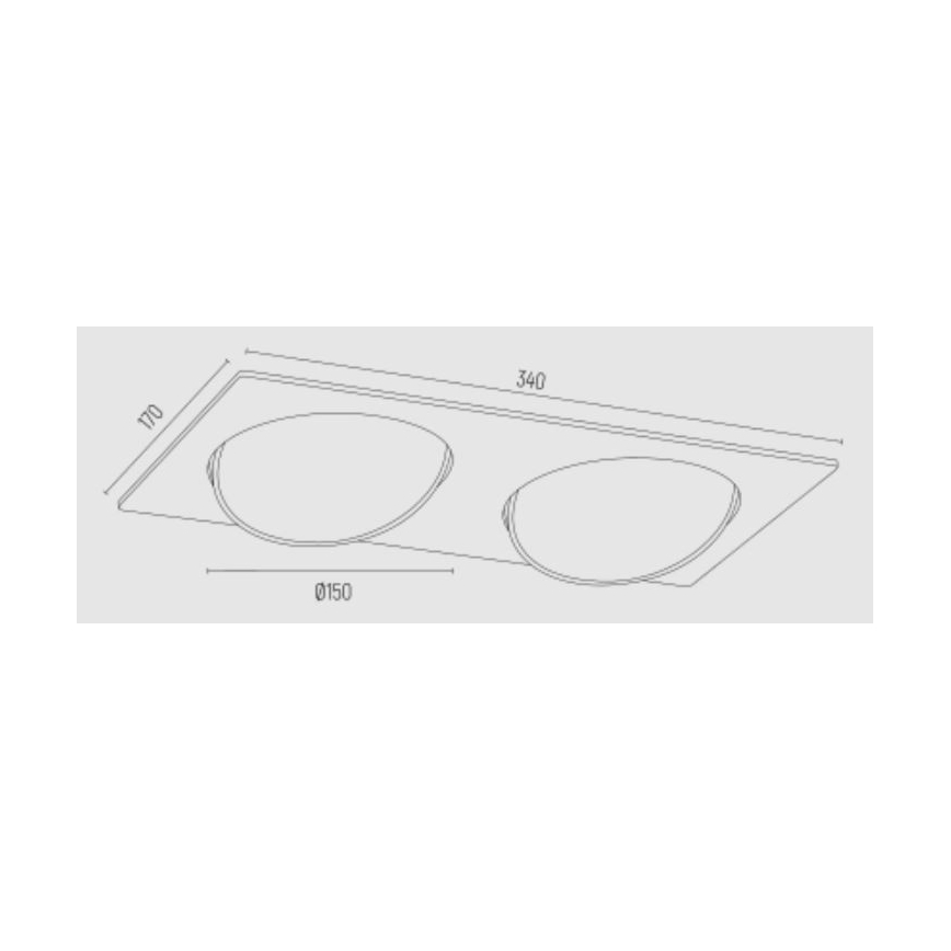 Argon 1046 - Лампа за вграждане OLIMP 2xGU10-AR111/12W/230V бял