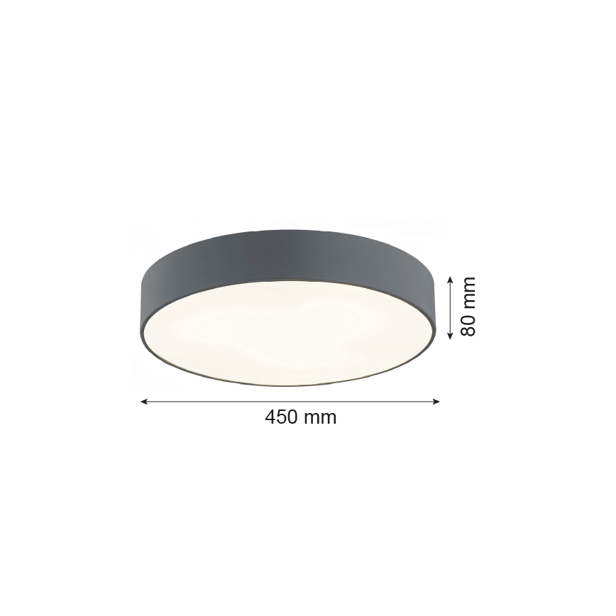 Argon 1187 - Плафон DARLING 3xE27/15W/230V Ø 45 см сив