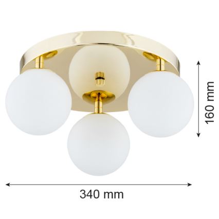 Argon 1413 - Плафониера за баня FLAVIO 3xE14/7W/230V IP44