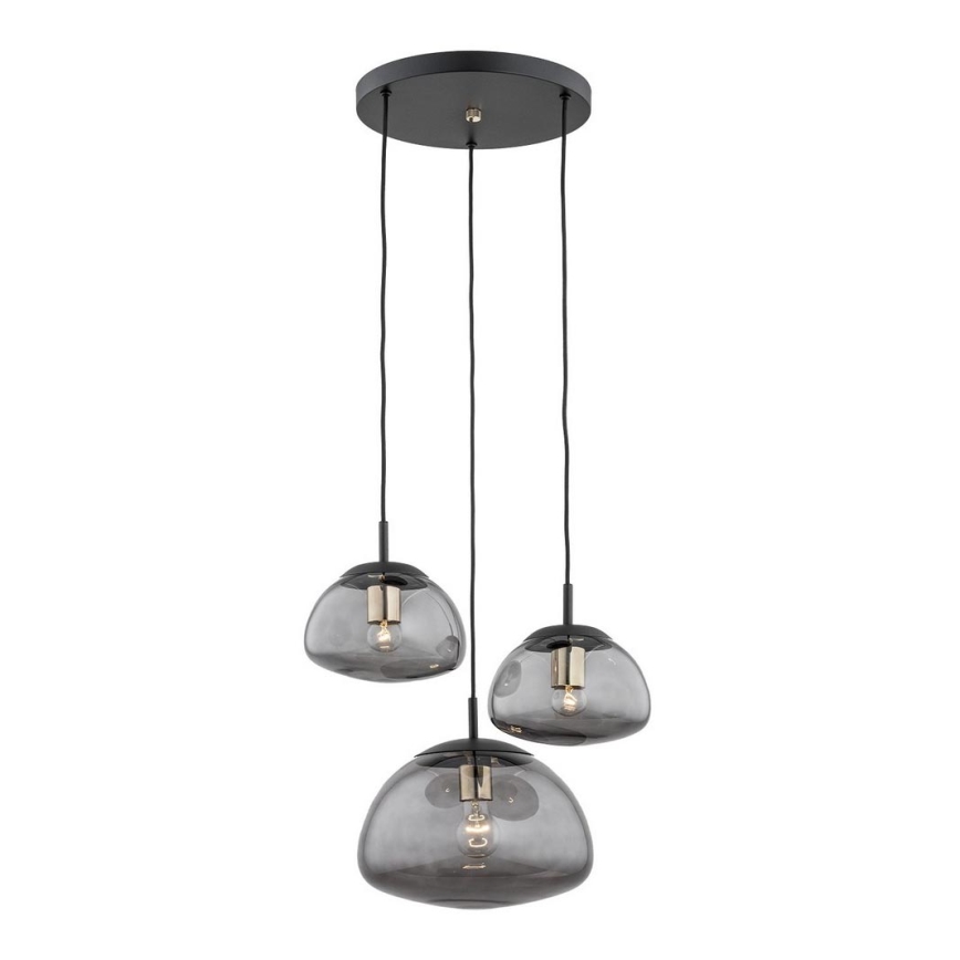 Argon 1493 - Висящ полилей TRINI 3xE27/15W/230V черен