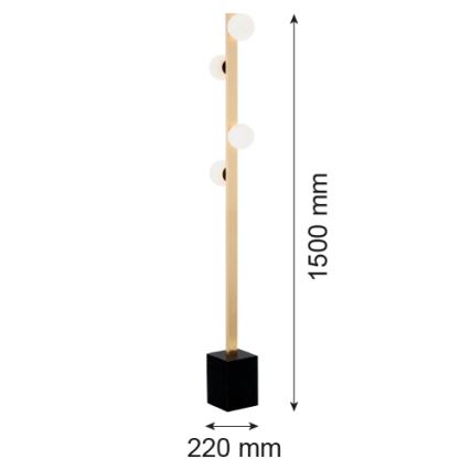 Argon 1738 - Лампион FREEMONT 4xG9/5W/230V
