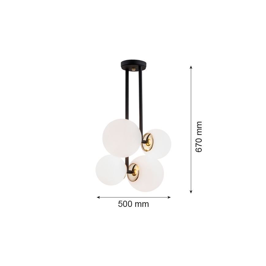 Argon 1739 - Висящ полилей MORITZ 4xE27/15W/230V