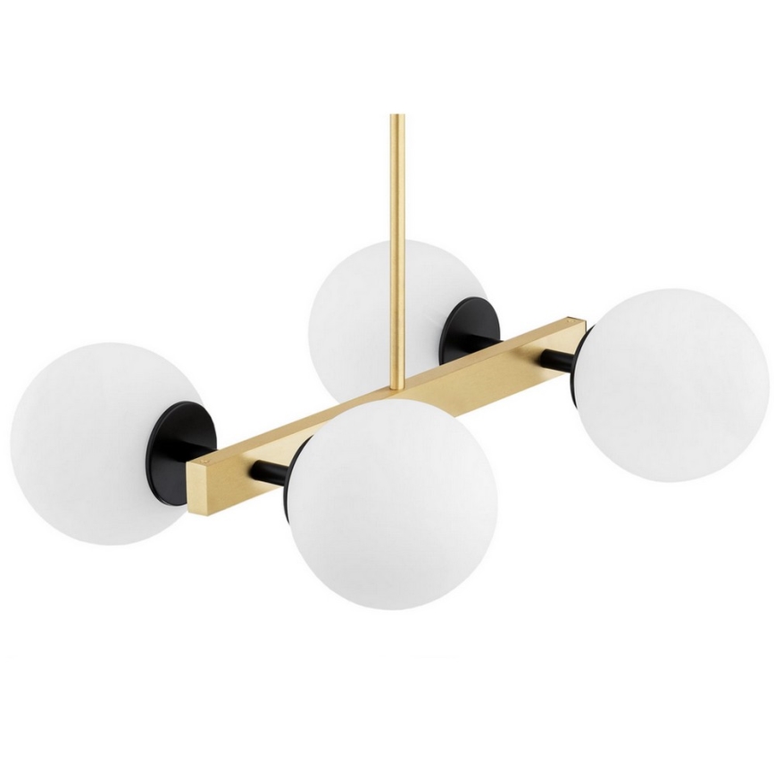 Argon 1767 - Полилей FREEMONT 4xE27/15W/230V златист/бял/черен