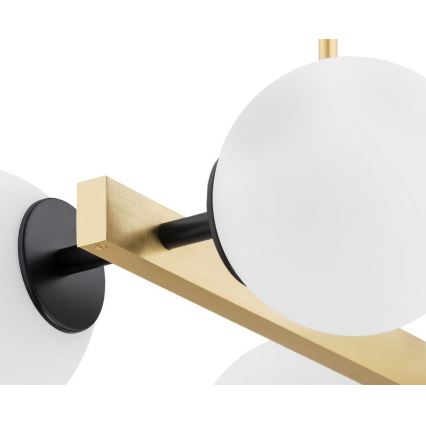 Argon 1767 - Полилей FREEMONT 4xE27/15W/230V златист/бял/черен