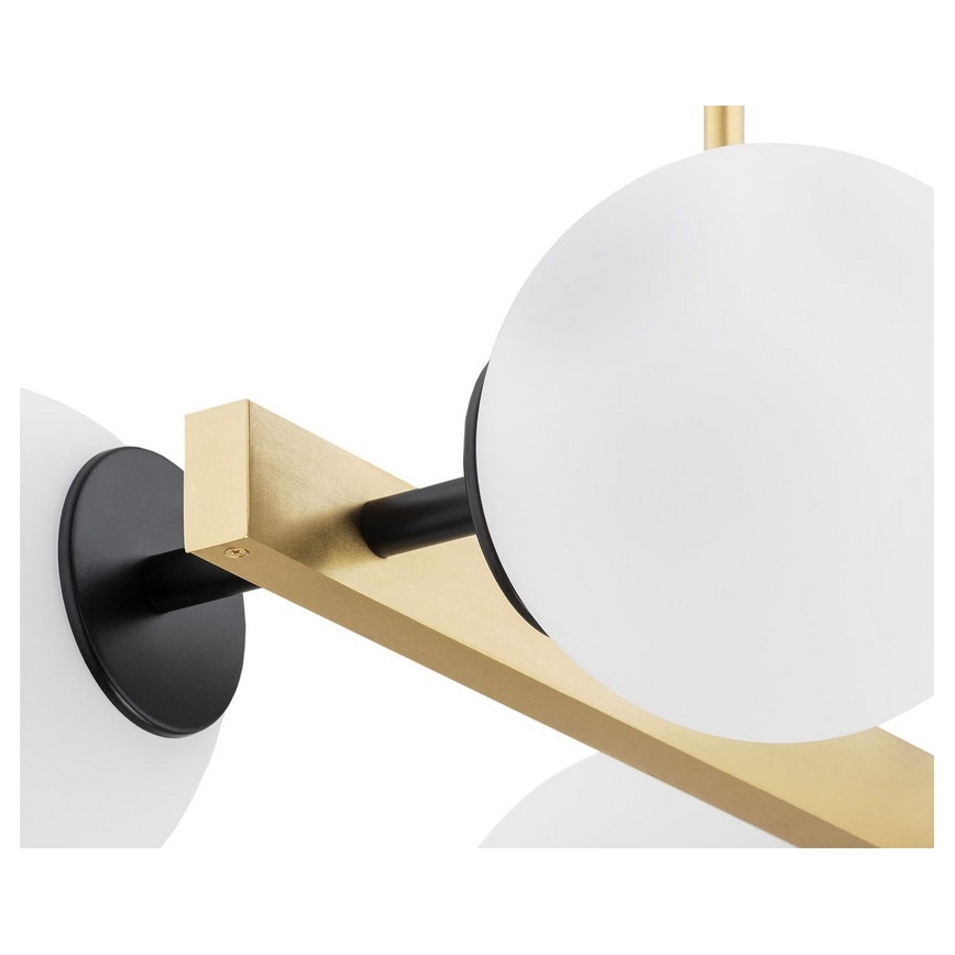 Argon 1767 - Полилей FREEMONT 4xE27/15W/230V златист/бял/черен