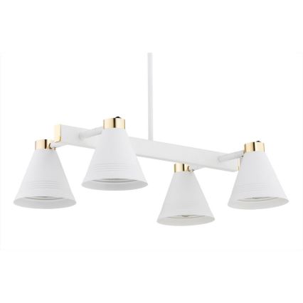 Argon 1773 - Полилей AVALONE 4xE27/15W/230V бял/златист