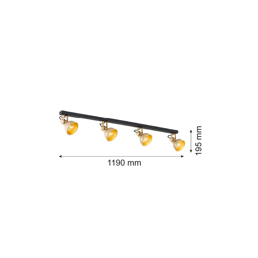 Argon 1801 - Спот LENORA 4xE14/7W/230V златиста/черна