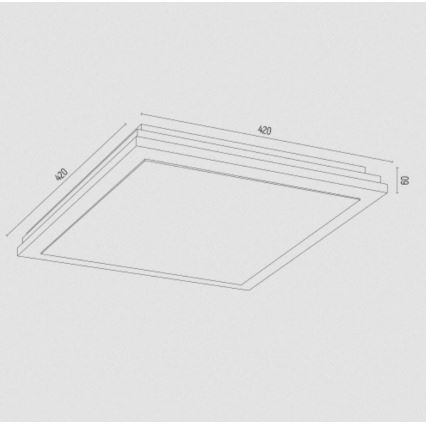 Argon 1803 - Плафон CASERTA 4xE27/15W/230V 42x42 cm