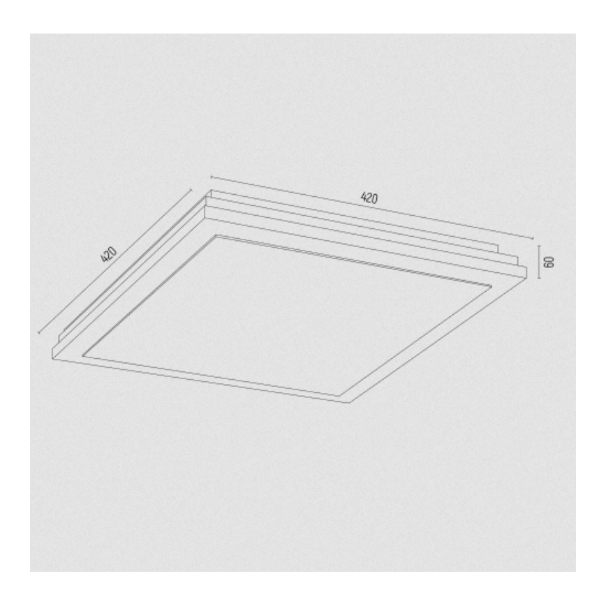 Argon 1803 - Плафон CASERTA 4xE27/15W/230V 42x42 cm