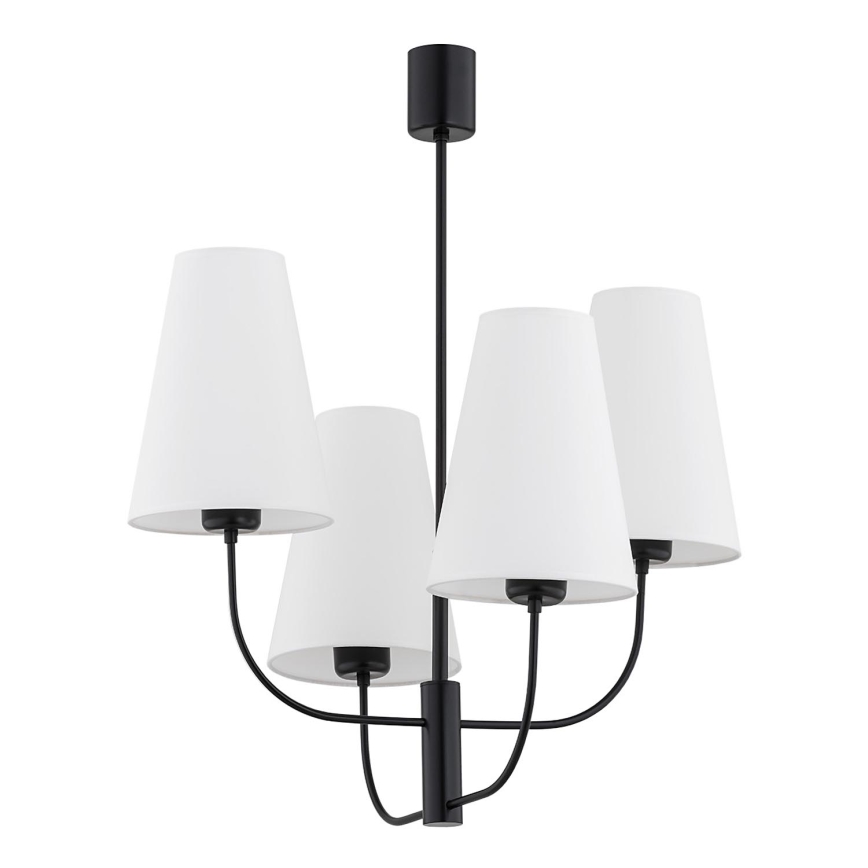 Argon 1822 - Висящ полилей SAFIANO 4xE27/15W/230V черен