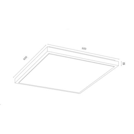 Argon 1826 - Плафон CARLSON 4xE27/15W/230V 60x60 cm черен