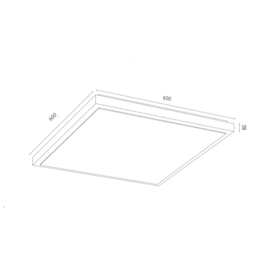 Argon 1826 - Плафон CARLSON 4xE27/15W/230V 60x60 cm черен