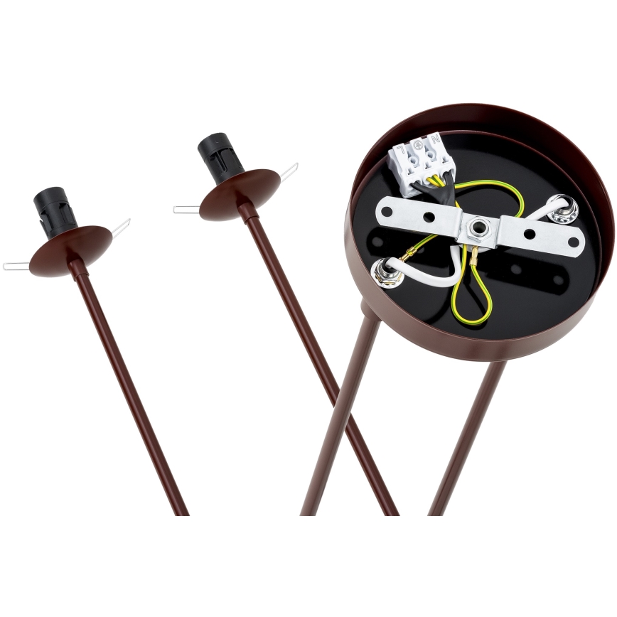 Argon 1842 - Висящ полилей ABSOS 4xE14/7W/230V алабастър кафяв