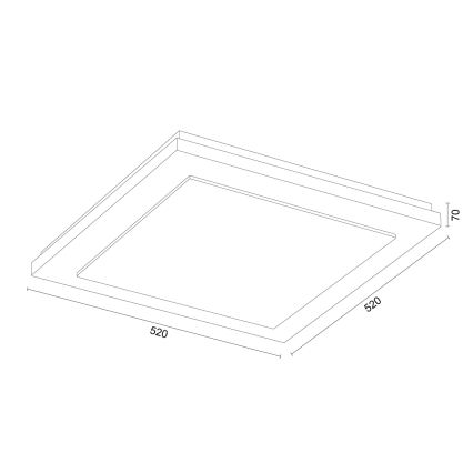 Argon 1870 - Таванно осветително тяло TABOR 4xE27/15W/230V 52x52 cm бяло