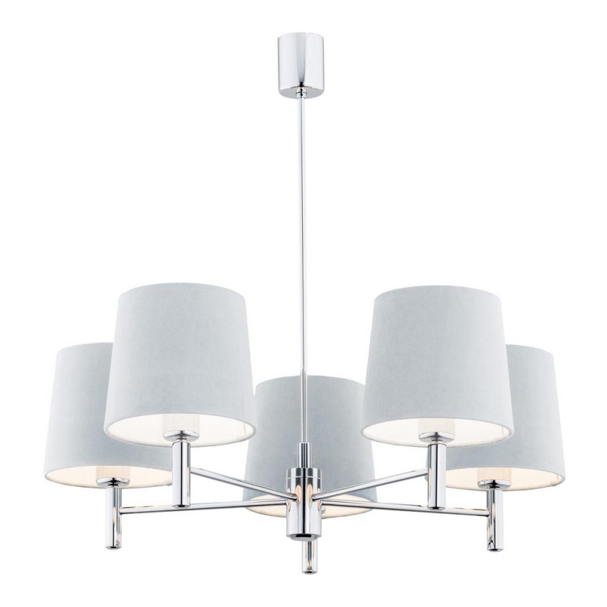 Argon 2076 - Висящ полилей BOLZANO 5xE27/15W/230V сив