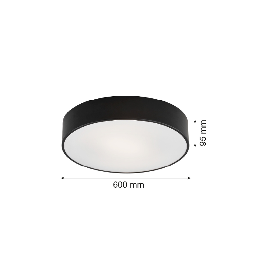 Argon 2084 - Плафон DARLING 5xE27/15W/230V Ø 60 см черен