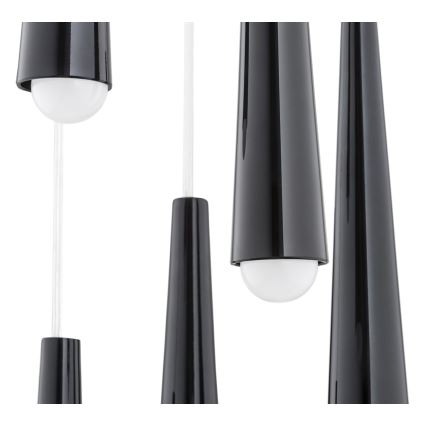 Argon 2103 - Висящ полилей HOLLYWOOD 5xE14/7W/230V черен