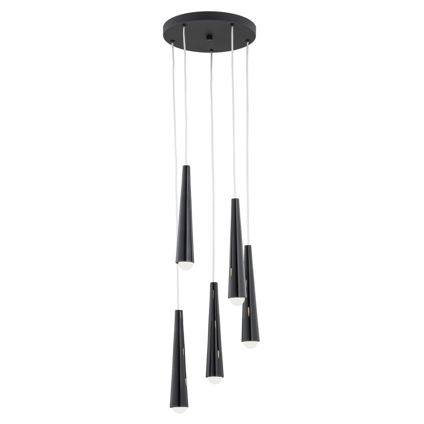 Argon 2103 - Висящ полилей HOLLYWOOD 5xE14/7W/230V черен
