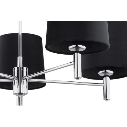 Argon 2104 - Висящ полилей BOLZANO 5xE27/15W/230V черен