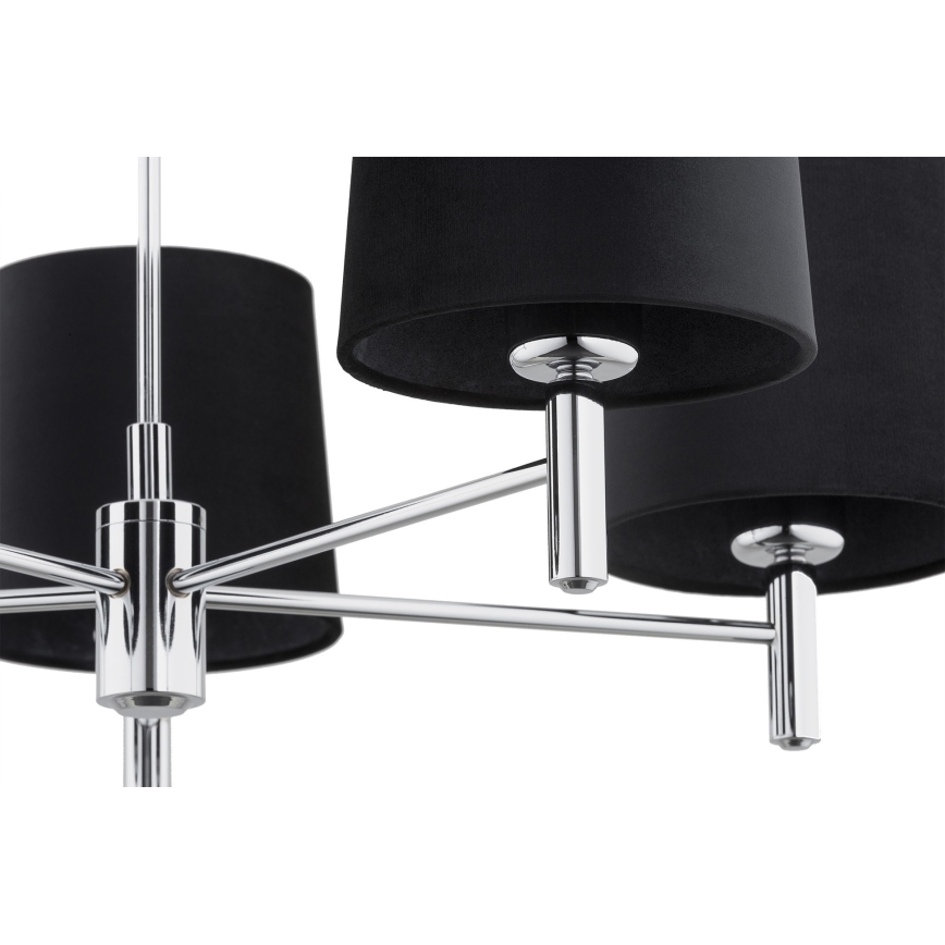 Argon 2104 - Висящ полилей BOLZANO 5xE27/15W/230V черен