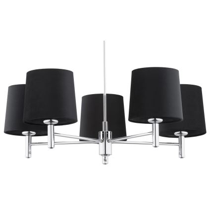 Argon 2104 - Висящ полилей BOLZANO 5xE27/15W/230V черен