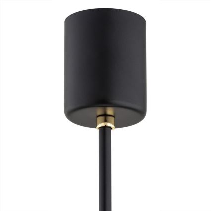 Argon 2114 - Полилей CAMELOT PLUS 5xE27/15W/230V черен/бял/златист