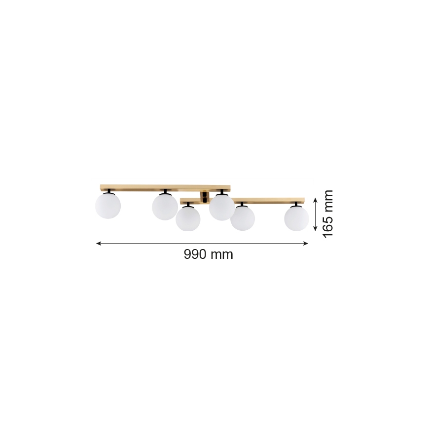 Argon 2544 - Повърхностен полилей FREEMONT 6xE14/7W/230V