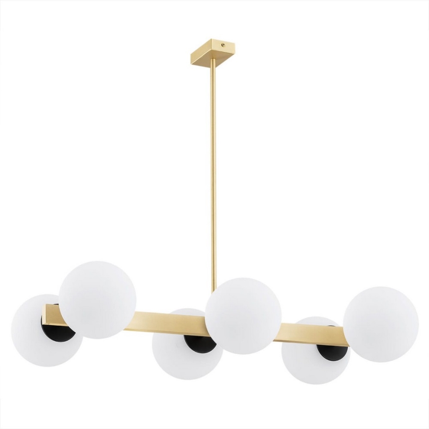 Argon 2549 - Полилей FREEMONT 6xE27/15W/230V златист/бял/черен